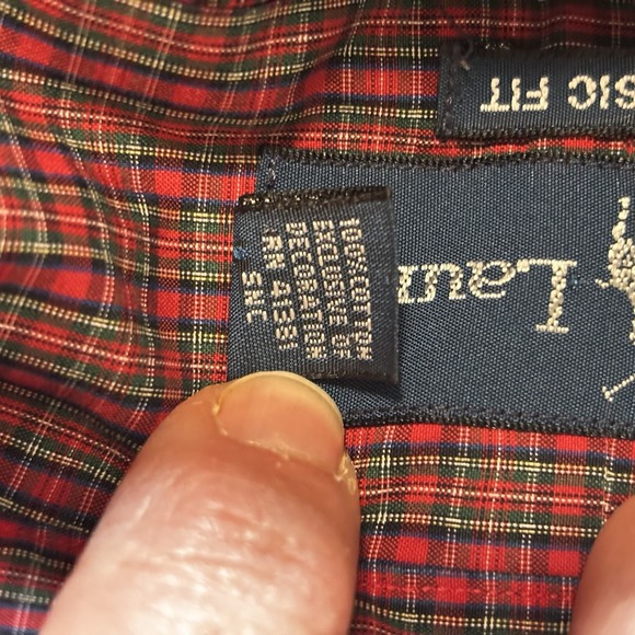 Ralph Lauren Shirt Adult XL Red Plaid‎ Classic Fit Button-Down Long Sleeve Men - Picture 12 of 12